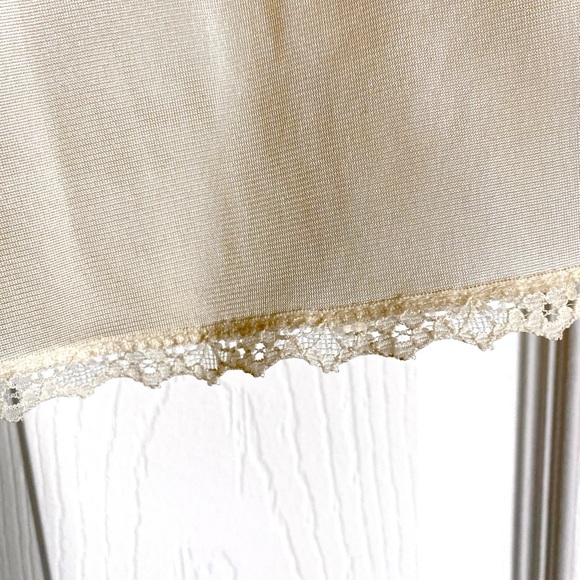 Vintage Ivory Side Slit Satin Slip - Picture 4 of 5